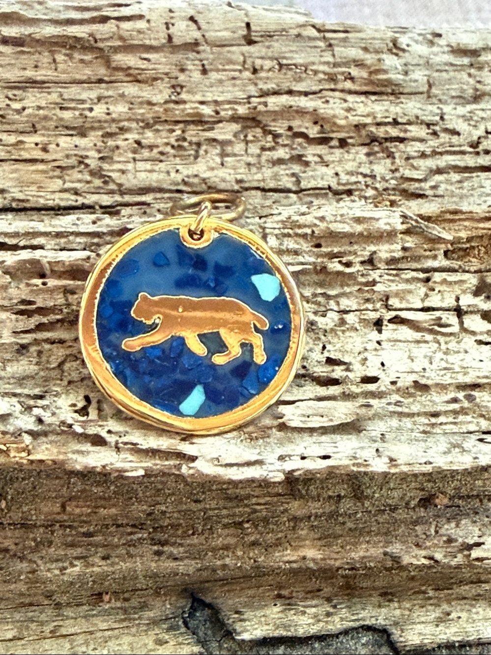 Vintage 80’s Cougar Panther Sterling Pendant Charm